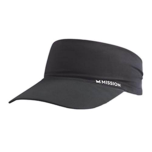Mission Cooling Stretchy Visor - Unisex Visor Hat for Men and Women, No Slip Band, UPF 50 Sun Protection Visor Mission C