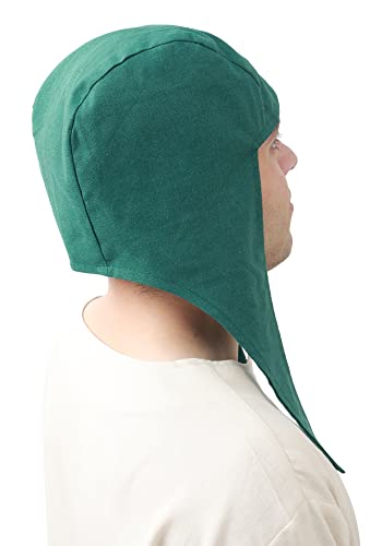 Medieval Coif Cap Linen Hats Bonnet with Ear Flaps for Cosplay and Victorian Costumes | Victorian Peasant Medieval Coif