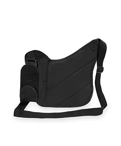 EVEREST Messenger Bag - Medium, Black | Premium Leather, ergonomic Pads, Multiple Pockets | Professional Men & Women |