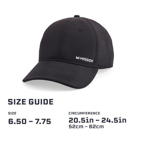 Mission Cooling Vented Performance Hat - Sweat & Water Activated Technology for All | Mission Cooling Vented Performanc