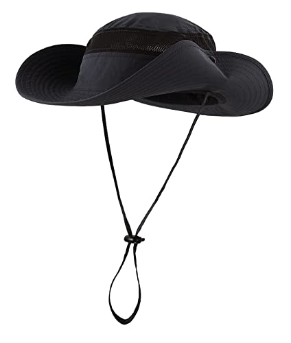 Connectyle Wide Brim Sun Hat for Men UPF 50+ Sun Protection Bucket Hat for Fishing Hiking Connectyle Breathable Cowboy