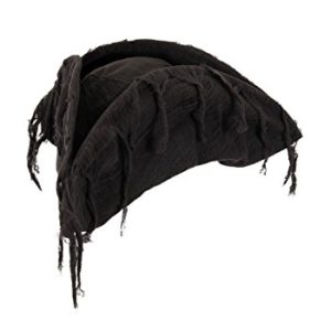 Fun Costumes Ghost Pirate Adult Costume Hat - Adjustable Fit for Kids and Adults, Perfect for Halloween Parties and Cosp