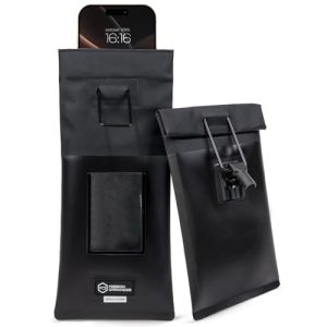 Mission Darkness Max-Lock Faraday Phone Bag System - Signal-Blocking & Locking Device for Schools, Privacy, and Secure E