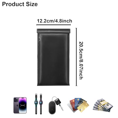Faraday Bag for Phone & Key Fob, Fireproof & Waterproof EMP Proof Signal Jammer (2 Pack) | Faraday Pouch for Key Fob &