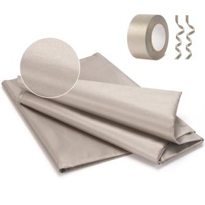 Faraday Fabric Blocking Cloth Shielding for WiFi, Cell, Bluetooth, RFID, EMP Protection 39.3" x 4|3" Military Grade Cond