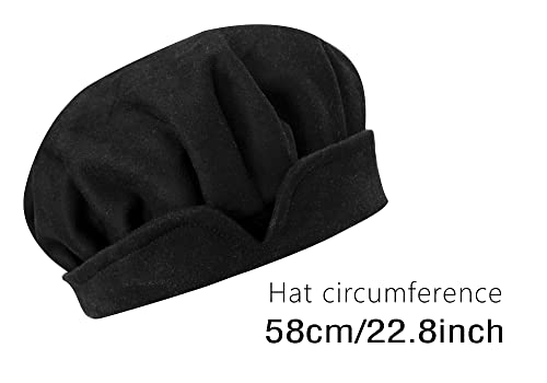 Medieval Beret Faux Suede Hat for Men Women Renaissance Festival Cosplay Costume Accessory | KUOIN Medieval Beret Faux