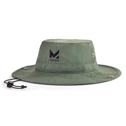 MISSION Cooling Bucket Hat - Unisex Lightweight & Durable Wide-Brim Hat for Men & Women - Cools Up to 2 Hours MISSION