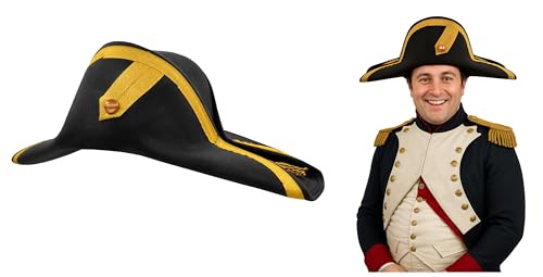 Nicky Bigs Novelties Adult French Captain Pirate Hat for Costumes and Carnivals | Nicky Bigs Novelties Adult Admiral Bi