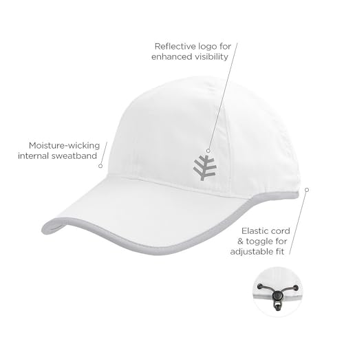 Coolibar Unisex Sports Cap - UPF 50 Sun Protection - Reflective Logo - Outdoor Summer Activity - Lightweight Breathable