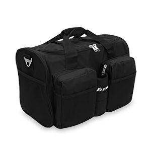 Everest Gym Bag with Wet Pocket for Sports Enthusiasts during Travel | Everest Black Gym Bag with Waterproof Pocket for