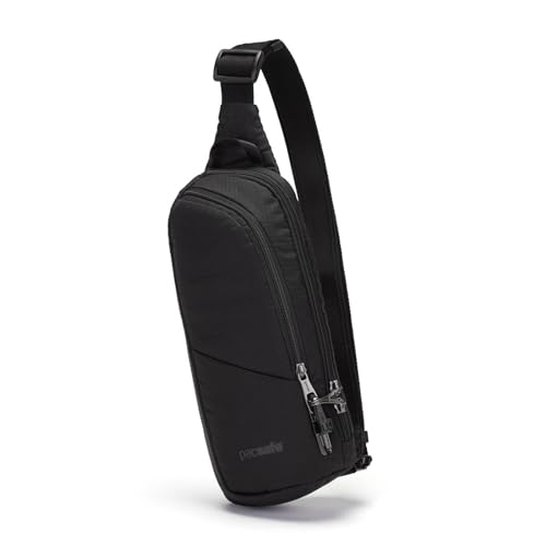 Pacsafe Vibe 150 |5 Liter Anti Theft Sling Pack for Men and Women | Theft Deterrent Backpack | Black, Multiple Compartme