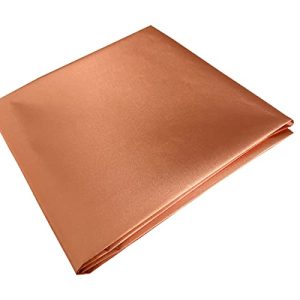 Amerthing Pure Copper Faraday Fabric for RF & LF EMF Protection Gold Blocking Fabric 2 Meters (78"x43" inch) Amerthing