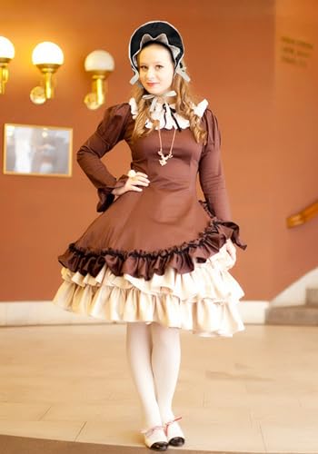 FURPHI Victorian Bonnet Colonial Hat with Lace for Women Sun Protection | FURPHI Colonial Hat with Lace Tea Party Costu