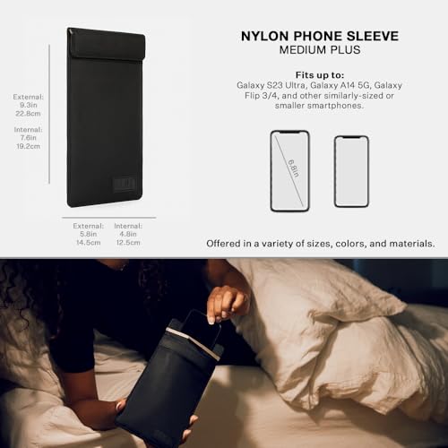 Silent Pocket SLNT Faraday Bag Smartphone Sleeve Weatherproof Nylon for iPhone Samsung Galaxy Most Phones - Privacy Sign