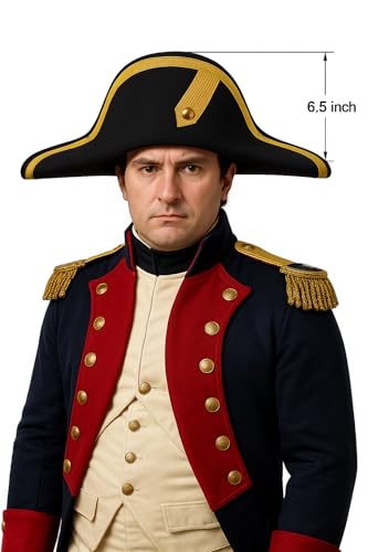 Nicky Bigs Novelties Adult French Captain Pirate Hat for Costumes and Carnivals | Nicky Bigs Novelties Adult Admiral Bi