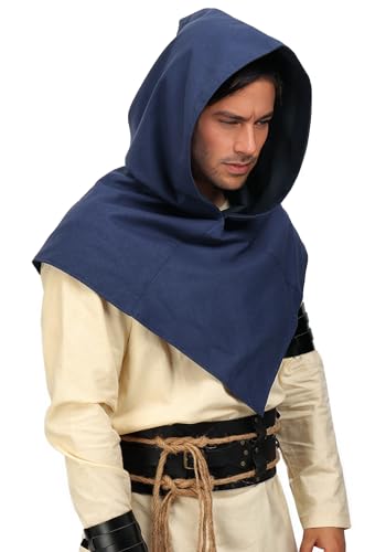 Medieval Cowl Hat Linen Pointed Hem Hooded Cloak Cape with Lining for Halloween Cosplay | PROCOS Halloween Cosplay Line