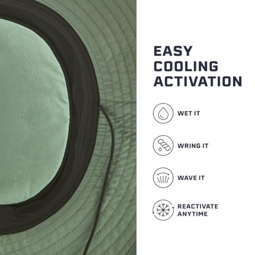 MISSION Cooling Bucket Hat - Unisex Lightweight & Durable Wide-Brim Hat for Men & Women - Cools Up to 2 Hours MISSION