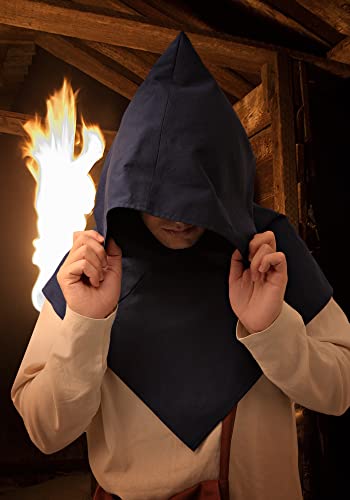 Medieval Cowl Hat Linen Pointed Hem Hooded Cloak Cape with Lining for Halloween Cosplay | PROCOS Halloween Cosplay Line