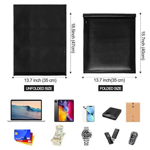 Large Faraday Case 18.5" x 1|7" for Laptops, Signal Blocking Bag with Superior RFID Signal Shielding Large Faraday Case