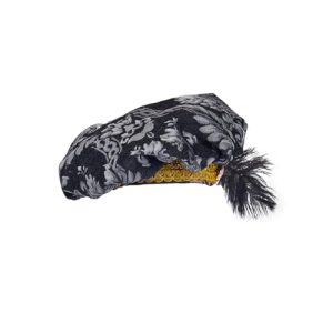 Willyacos Mens Medieval Feather Tudor Hat Renaissance Flat Cap Minstrel Costume Headpiece | Willyacos Mens Tudor Feathe