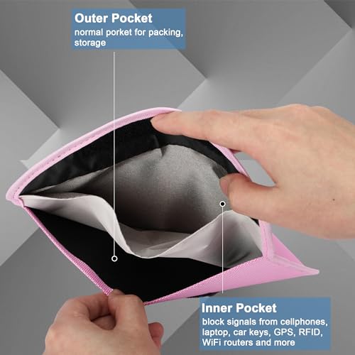 Tonos Faraday Bags for Phone Cases - RFID Blocking Pouch, Signal Shielding Bag, Secure Phone Protection | Tonos 2PC Pin