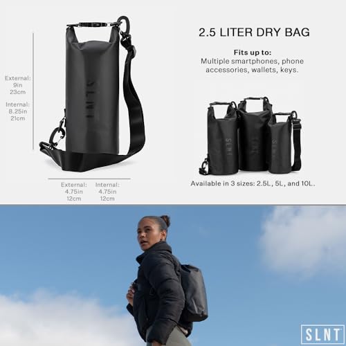 SLNT Waterproof Faraday Dry Bag - Durable 420D Waterproof Nylon Bag - Protects Electronics from Water and Spying - Block