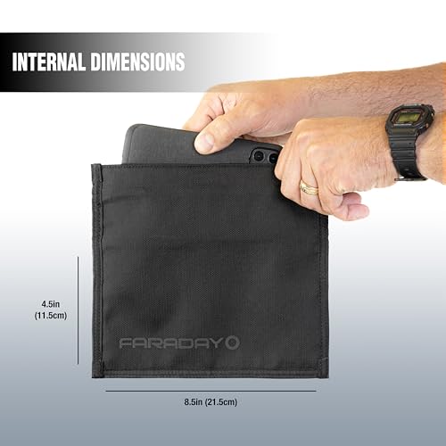 Faraday Bag Jacket Pro for Phones - Shielding, Privacy, Anti-Tracking & Anti-Hacking for Law Enforcement & Military, Tra