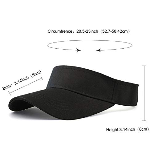 HH HOFNEN Sports Adjustable Sun Visor Hats for Men and Women in Cotton Twill | HH HOFNEN Men and Women's Sports Sun Cap