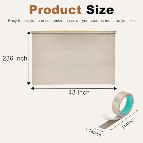 Faraday Fabric with Blockable RF Signals for Signal Blockage Suitable for Cell Phones, Computers, and Electronics - 43"