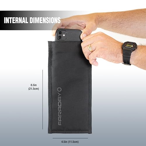 Faraday Bag Jacket Pro for Phones | Magnetic Closure, Shielding - Law Enforcement and Military, Travel and Data Security