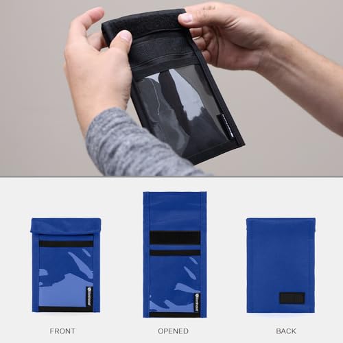 Silent Pocket SLNT Quick Access Key Fob Faraday Bag for Travelers & Privacy Enthusiasts - Weatherproof Signal Blocking,