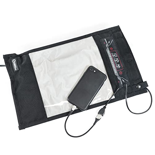 Mission Darkness Window Charge & Shield Faraday Bag for Phones: RF Signal Protection, Charging & Data Extraction for Tec