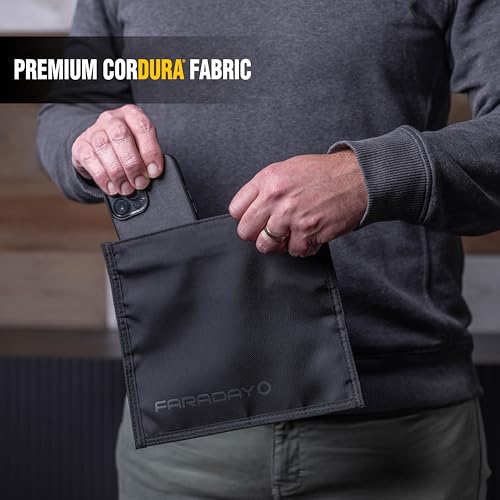 Faraday Bag Jacket Pro for Phones - Shielding, Privacy, Anti-Tracking & Anti-Hacking for Law Enforcement & Military, Tra