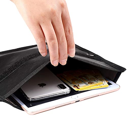 Fireproof & Waterproof Faraday Cage for Cell Phone Signal Jammer - Faraday Bags 9.8 x 11 Inches - Car RFID Signal Block