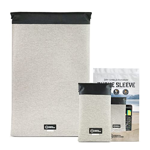 Mission Darkness Dry Shield Faraday Phone and Laptop Sleeve - RF Shielding, EMP Protection, and Waterproof for Enhanced