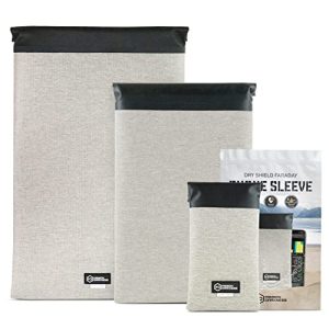 Mission Darkness Waterproof Dry Shield Faraday Phone, Tablet, and Laptop Sleeve Bundle - Offers RF Shielding, EMF Reduct