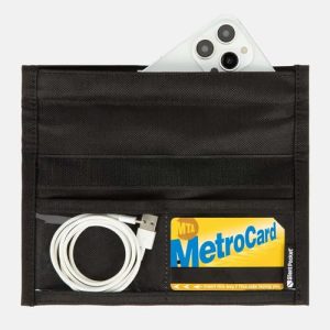 Silent Pocket SLNT Black Medium Weatherproof Signal Blocking Smartphone Faraday Bag for iPhone Samsung Galaxy (Privacy,