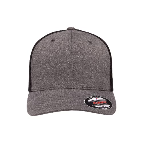 Black Flexfit Men's One-Size Trucker Cap | Alpha Black Flexfit Men's Trucker Hat | Best Selling Black Flexfit Men's Tru