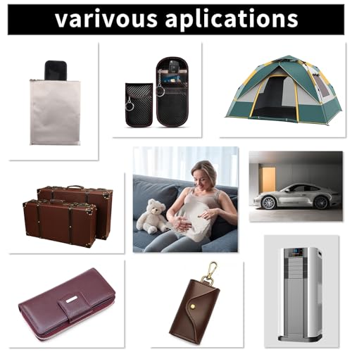 Faraday Fabric EMP Proof Military Grade 43"W × 236"L Fabric + 780"L TapeBlocking Cellular Signals, WiFi, Bluetooth, GPS,