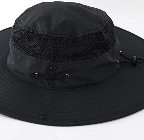 Connectyle Wide Brim Sun Hat for Men UPF 50+ Sun Protection Bucket Hat for Fishing Hiking Connectyle Breathable Cowboy