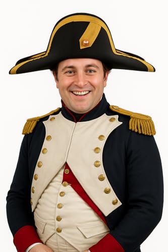 Nicky Bigs Novelties Adult French Captain Pirate Hat for Costumes and Carnivals | Nicky Bigs Novelties Adult Admiral Bi