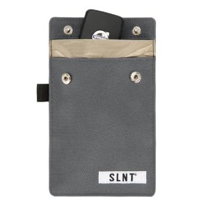 Charcoal Grey Silent Pocket Faraday Cage Key Fob Holder for Electronic Devices | Silent Pocket Charcoal Grey Faraday Ca