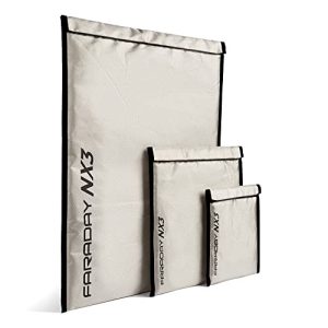 3 Pack Mega Kit NX3 Triple-Layer Cyber Fabric Faraday Bags - Reliable Protection for Data and Devices - Fast, Easy Acces