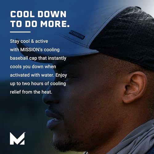 Mission Cooling Apex Hat for Men During Summer Sports Activities UV Protection Lightweight Breathable Sweatband Adjustab
