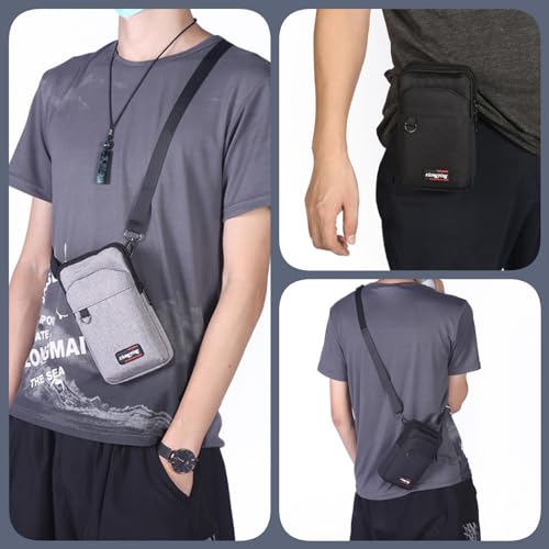 Travel Cell Phone Pouch Belt Pouch with Shoulder Strap for iPhone Case Holder and Neck Lanyard | Crossbody Phone Holste