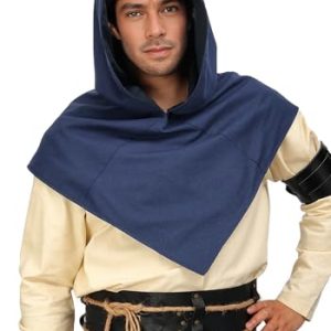 Medieval Cowl Hat Linen Pointed Hem Hooded Cloak Cape with Lining for Halloween Cosplay | PROCOS Halloween Cosplay Line