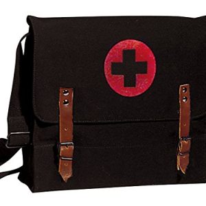 Rothco Red Medics Cross Messenger Shoulder Bag for Men, Casual Wear, Multiple Compartment Storage, Adjustable Strap, Fi