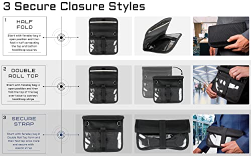 Faraday Bag for Phones and Other Small Electronics | Data Security | Executive Travelers | Shoulder Strap Included | Tra