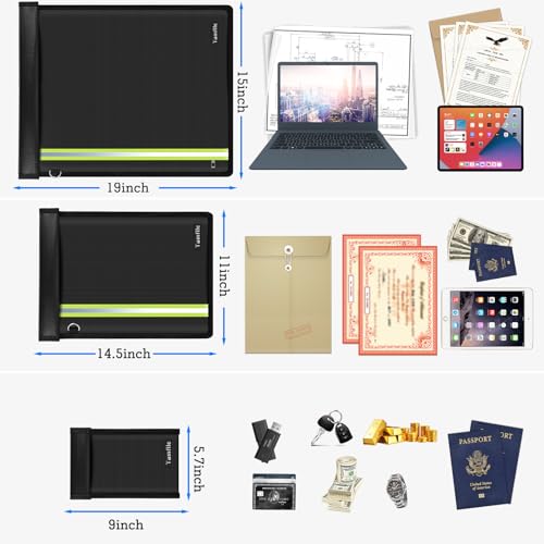 3Pack Fireproof Faraday Bag for Laptop and Tablet Owners to Protect Against Hackers and RF Signals | 3Pack Fireproof Fa