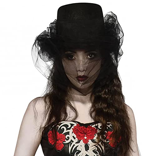 Rubies Costume Co. Women's Heart of Darkness Costume Top Hat Black Top Hat for Halloween Party & Event